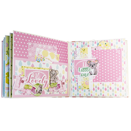 Kinderalbum für Scrapbooking "Puffy Fluffy girl", DIY-Kreativset, 20cm x 20cm, #03 - foto 6  - Fabrika Decoru