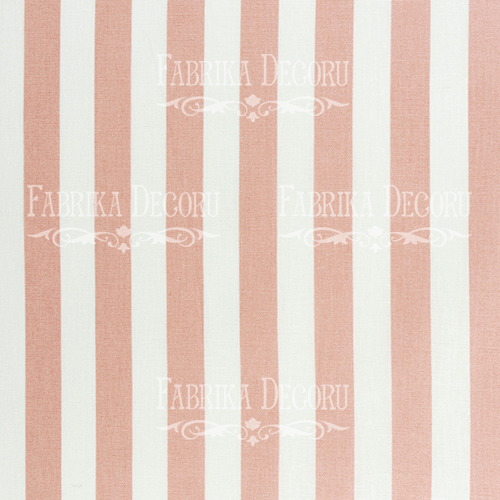 Fabric cut piece "White and pink stripes"