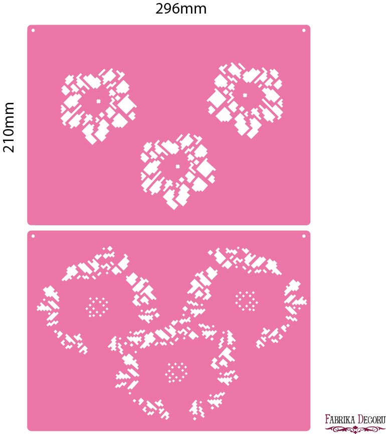 Multilayer stencil, multipurpose, (30*21cm), Ornament #153