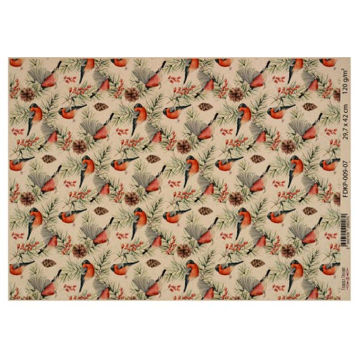 Kraft paper sheet "Christmas backgrounds", #7, 16,5’’x11,5’’