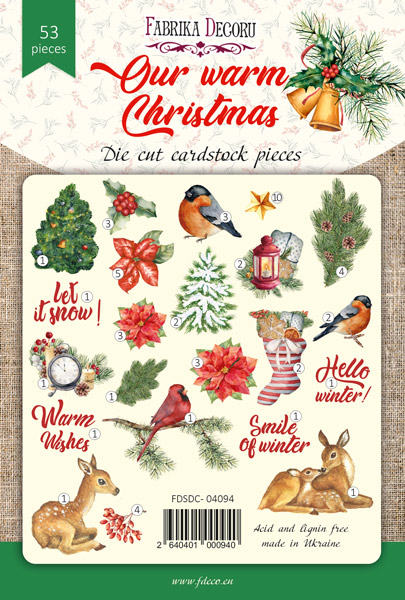 Set of die cuts  Our warm Christmas, 53 pcs - foto 0