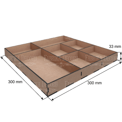 Mixbox-Organizer 7 Zellen, 30х30x3,3sm - foto 0  - Fabrika Decoru