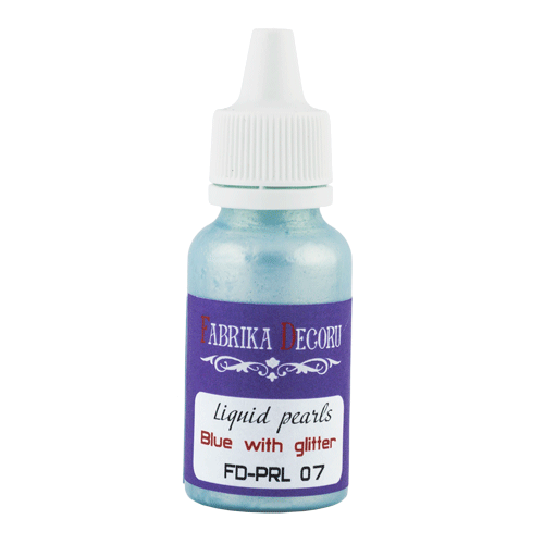 Flüssigperlen mit Glitter Blau mit Glitter 40 ml - Fabrika Decoru