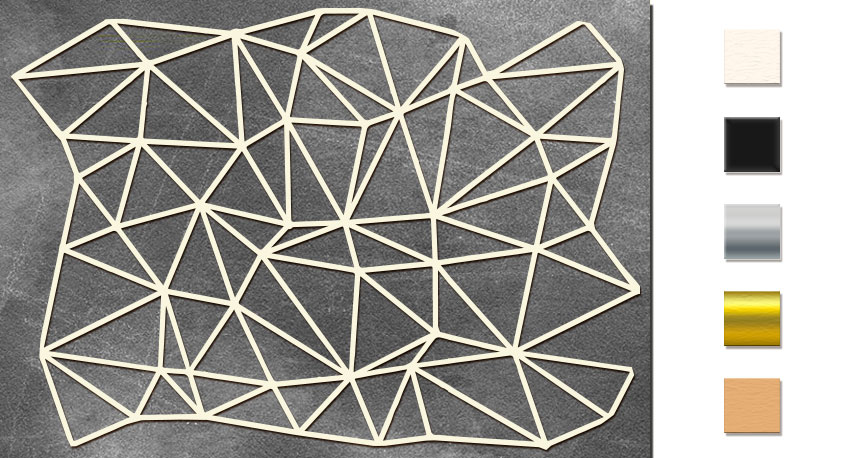 набор чипбордов сетка из треугольников 10х15 см #600 