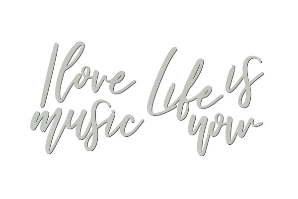 Чипборд I love music, life is now 10х20 см #445 - Фото 0