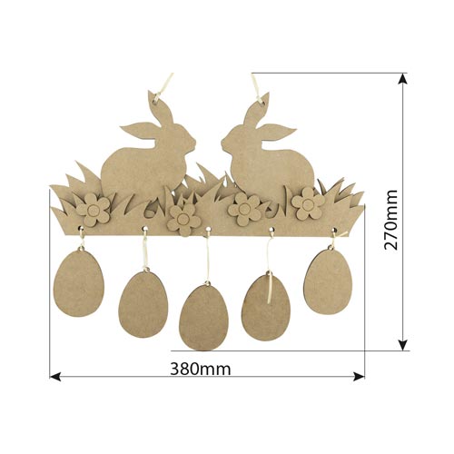 DIY-Malset aus holz, anhängerschild "Osterhasen", #012 - foto 1  - Fabrika Decoru