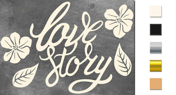 Spanplatten-Set "Love Story" #197 - Fabrika Decoru