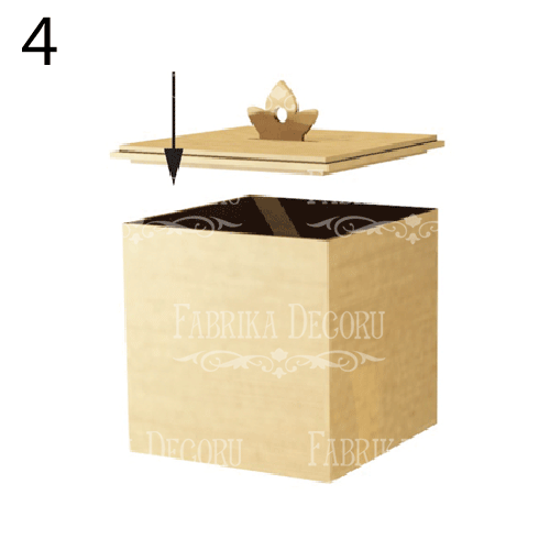 Box for accessories and jewelry, 120х120х150mm, DIY kit #037 - foto 4
