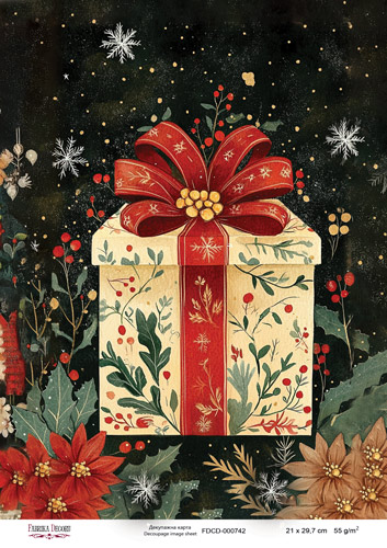 декупажная карта «рождественская сказка» #000742, 21см x 29,7см фабрика декору