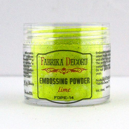 Embossing-Pulver Limette 20 ml - Fabrika Decoru