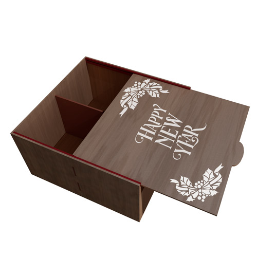 Коробка-пенал для подарочных наборов, сладостей, елочных украшений, 4 отделения, Набор DIY #285 - Фото 1