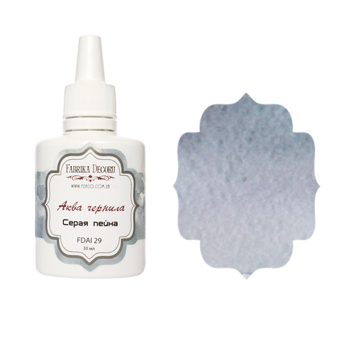 Atrament Aqua, kolor "Payna grey", 30ml  - Fabrika Decoru