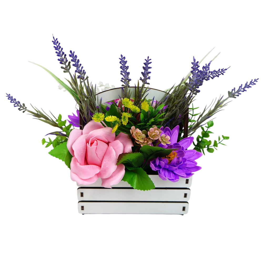 Seifenblumen-Bouquet „Lavendel-Inspiration“, 150 x 150 x 200 mm - foto 1  - Fabrika Decoru
