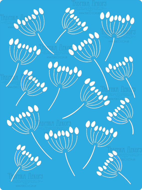 Stencil for crafts 15x20cm "Dill background" #156