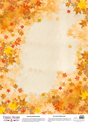 Deco Pergament farbiges Bright Autumn, A3 (11,7" х 16,5") - Fabrika Decoru