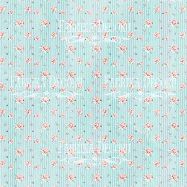 Sheet of double-sided paper for scrapbooking Shabby baby girl redesign #34-04 12"x12"