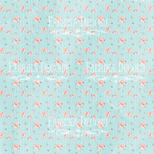 Blatt doppelseitiges Papier für Scrapbooking Shabby Baby Girl Redesign #34-04 12"x12" - Fabrika Decoru