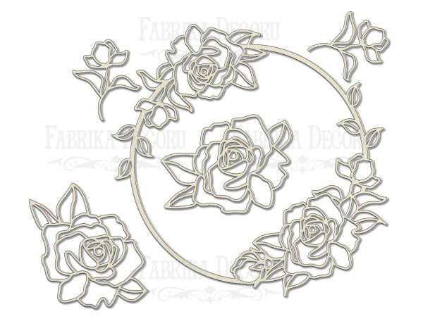 Megachipboard "Round frame with roses" #006 - foto 0