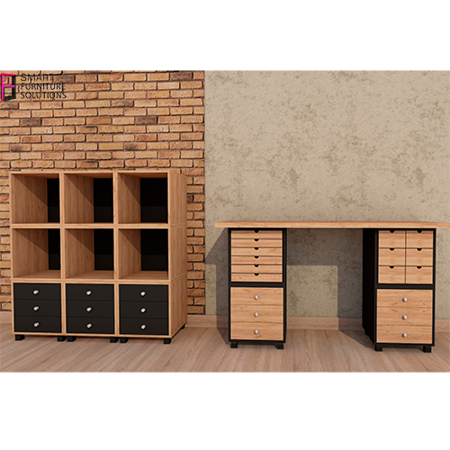 Blat biurkowy 1600 mm x 600 mm x 32 mm, kolor Dąb Kraft - foto 4  - Fabrika Decoru