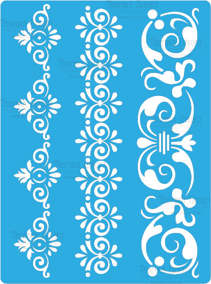 Stencil for crafts 15x20cm "Classic curbs" #139