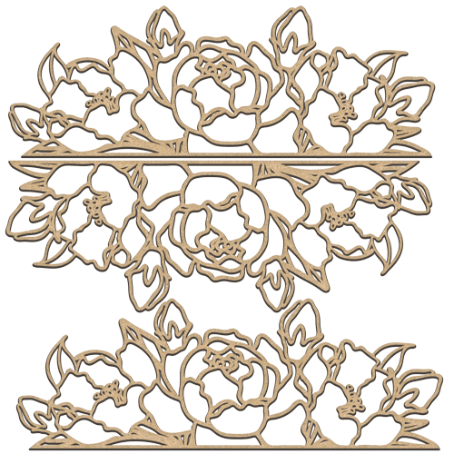set of mdf ornaments for decoration #228