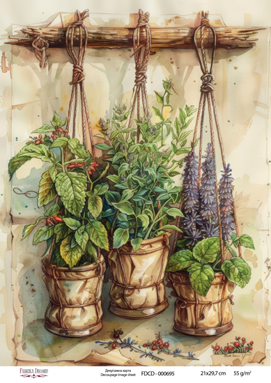 Decoupage card #0695, 21cm x 29,7cm