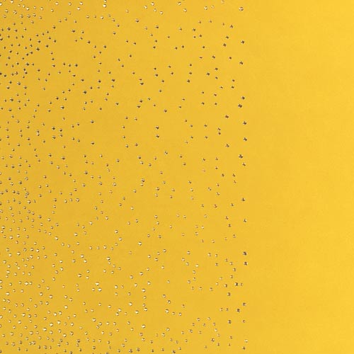 Отрез кожзама с тиснением золотой фольгой, дизайн Golden Mini Drops Yellow, 50см х 25см - Фото 1
