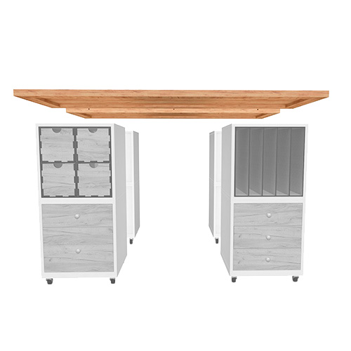 Blat biurkowy 1600 mm x 600 mm x 32 mm, kolor Dąb Kraft - foto 6  - Fabrika Decoru