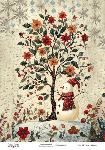 декупажная карта «рождественская сказка» #000761, 21см x 29,7см фабрика декору