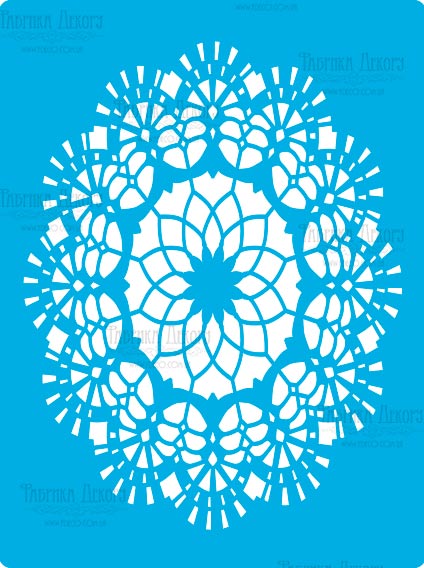 Stencil reusable, 15x20cm Openwork napkin, #398