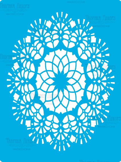 Stencil reusable, 15x20cm Openwork napkin, #398