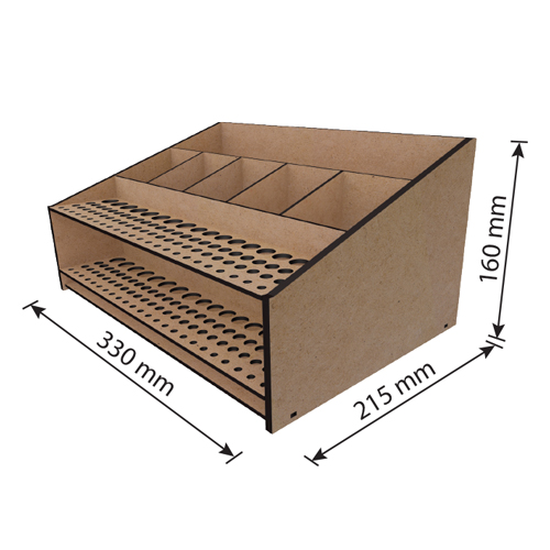 Organizer biurkowy na przedmioty artystyczne i piśmiennicze, 330mm x 215mm x 160mm, złożony, #393 - foto 2  - Fabrika Decoru