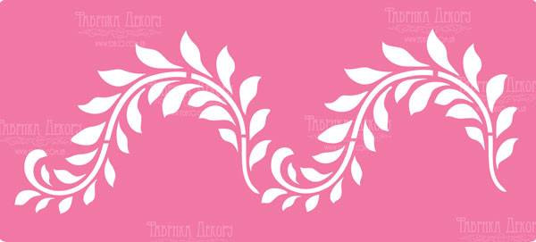 Stencil for decoration XL size (30*12cm), Branch border #132