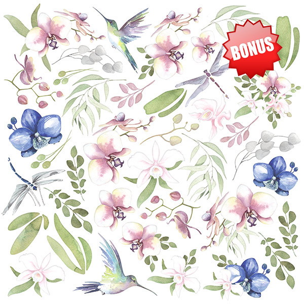 Doppelseitig Scrapbooking Papiere Satz Tender orchid, 30.5 cm x 30.5cm, 10 Blätter - foto 11  - Fabrika Decoru