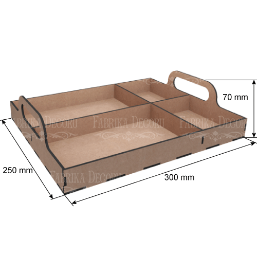 Mischbox 4 Tablettzellen, 25х30x7sm - foto 0  - Fabrika Decoru