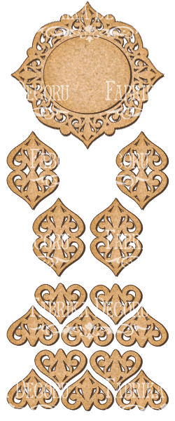 set of mdf ornaments for decoration #102