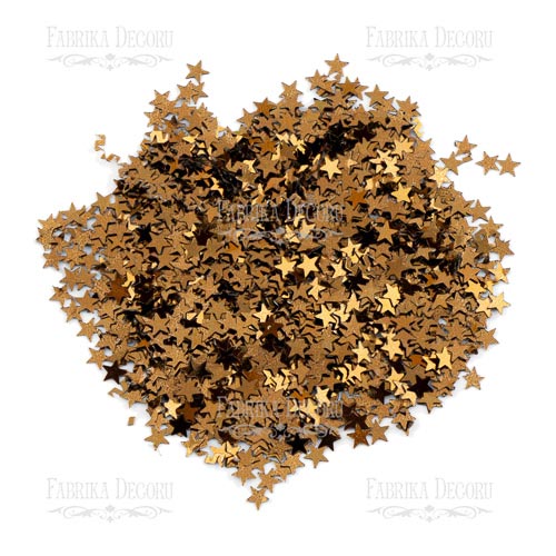 Cekiny Gwiazdy mini, brązowy metalik, #024 - foto 0  - Fabrika Decoru