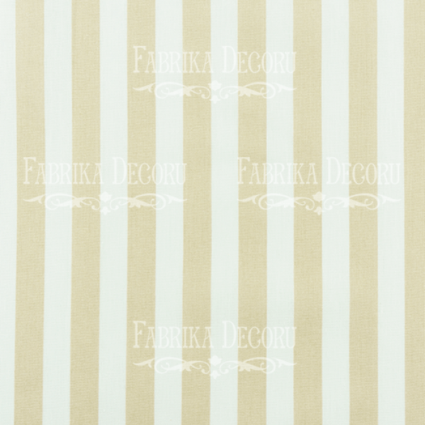 Fabric cut piece "White and beige stripes"