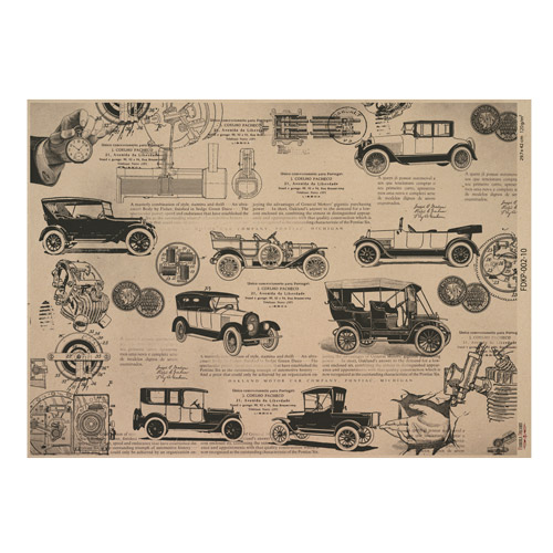 Набор односторонней крафт-бумаги для скрапбукинга Mechanics and steampunk 42x29,7 см, 10 листов - Фото 9