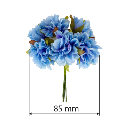 Set of sweet cherry flowers, skyblue, 6 pcs - foto 0