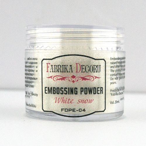 Embossing powder White snow 20 ml