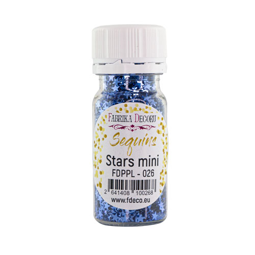 Sequins Stars mini, sapphire metallic, #026