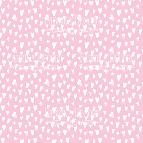 Sheet of double-sided paper for scrapbooking Scandi Baby Girl #21-01 2"x12"