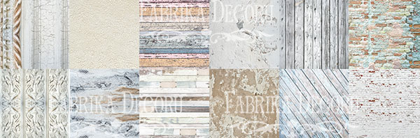 Double-sided scrapbooking paper set Shabby texture 12”x12” 12 sheets - foto 0