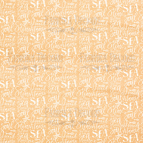 Blatt doppelseitiges Papier für Scrapbooking Sea Soul #52-02 12"x12" - foto 0  - Fabrika Decoru
