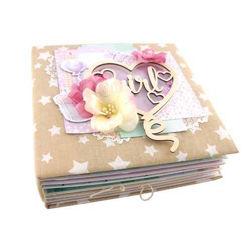 Zestaw kreatywny do tworzenia fotoalbumu dla dzieci w technice scrapbooking "My little mousy girl", 20cm x 20cm, #10 - foto 1  - Fabrika Decoru
