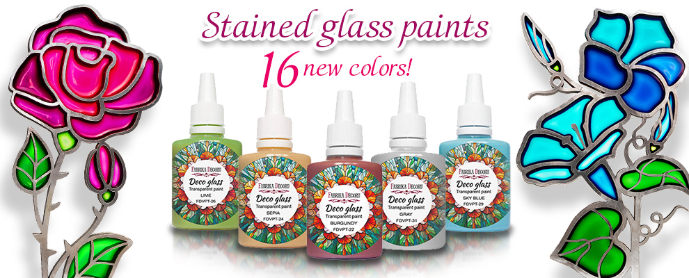 New Deco Glass Transparent Paints en