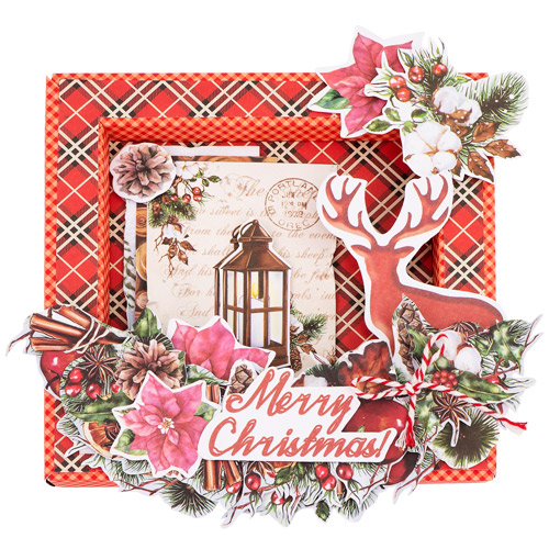 Zestaw do tworzenia kartek okolicznościowych, 3D Bright Christmas - foto 4  - Fabrika Decoru
