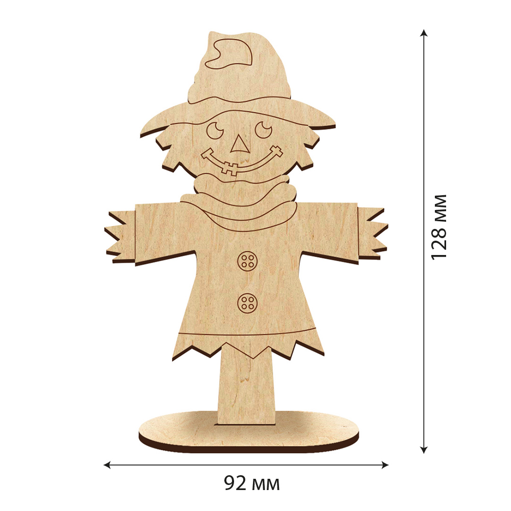 Figurine for painting and decorating #542 "Pumpkin scarecrow" - foto 1