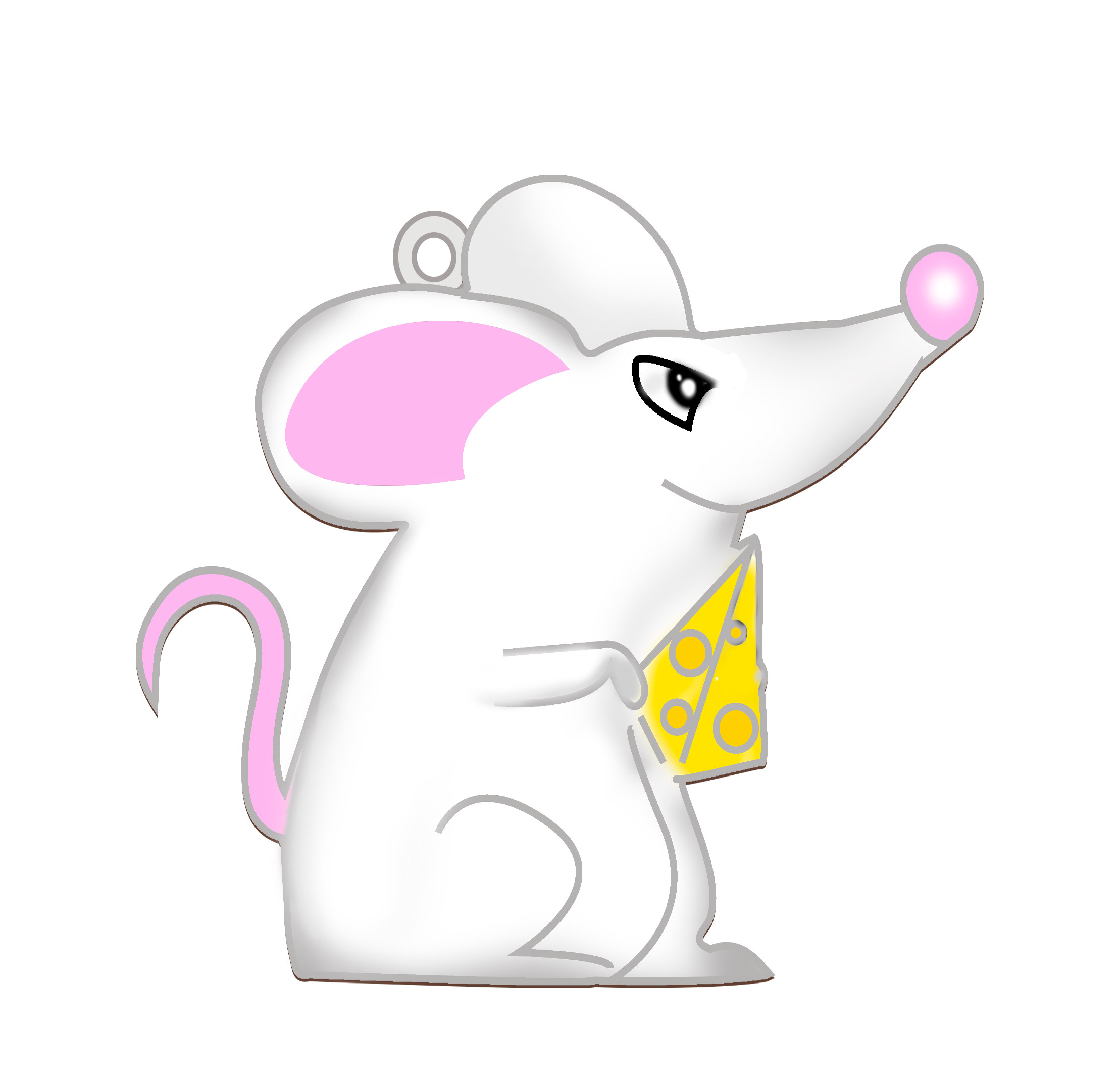 Фигурка для раскрашивания и декорирования, "Мышка с сыром" #304 - Фото 0